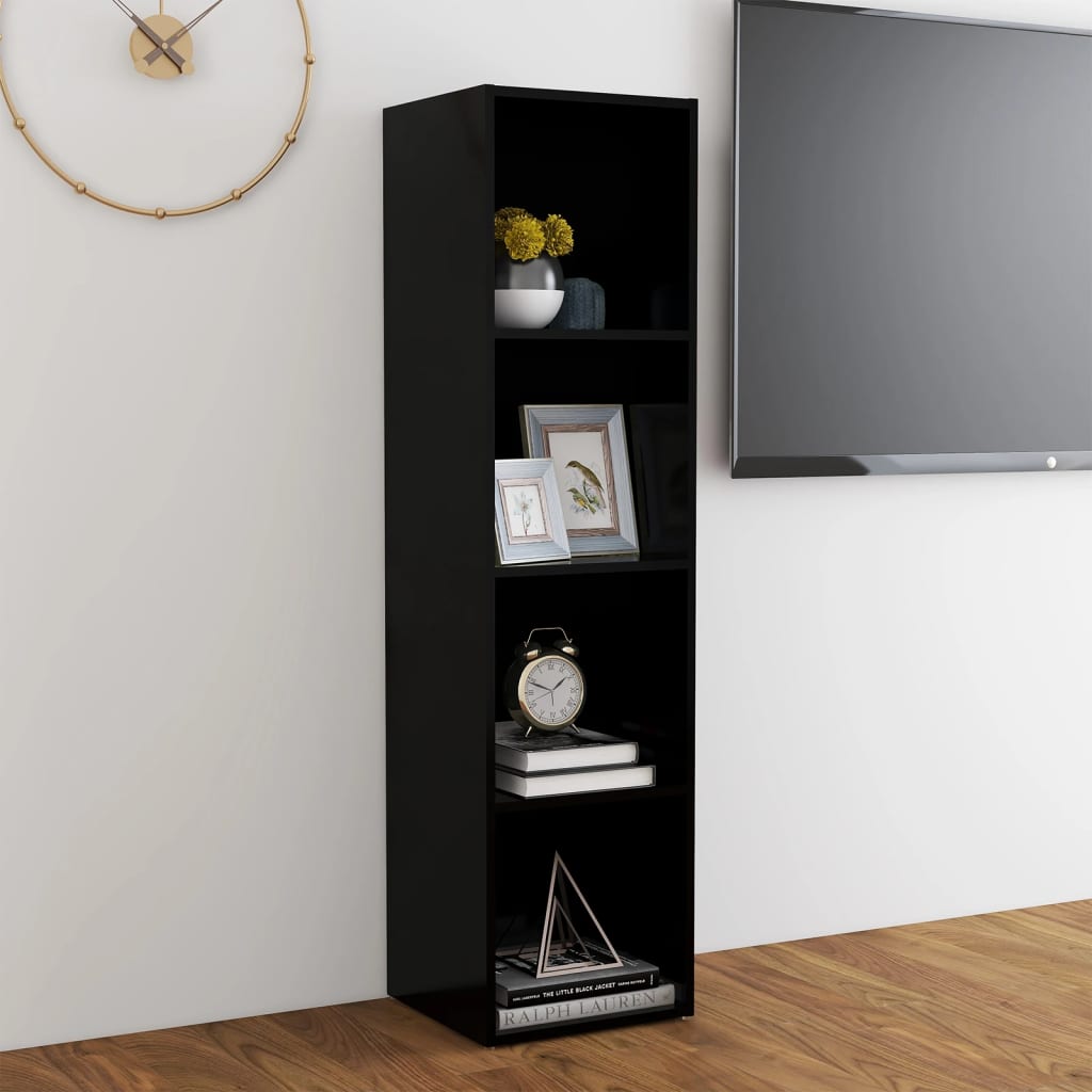 vidaXL TV Stand Black 56.1"x13.8"x14.4" Engineered Wood