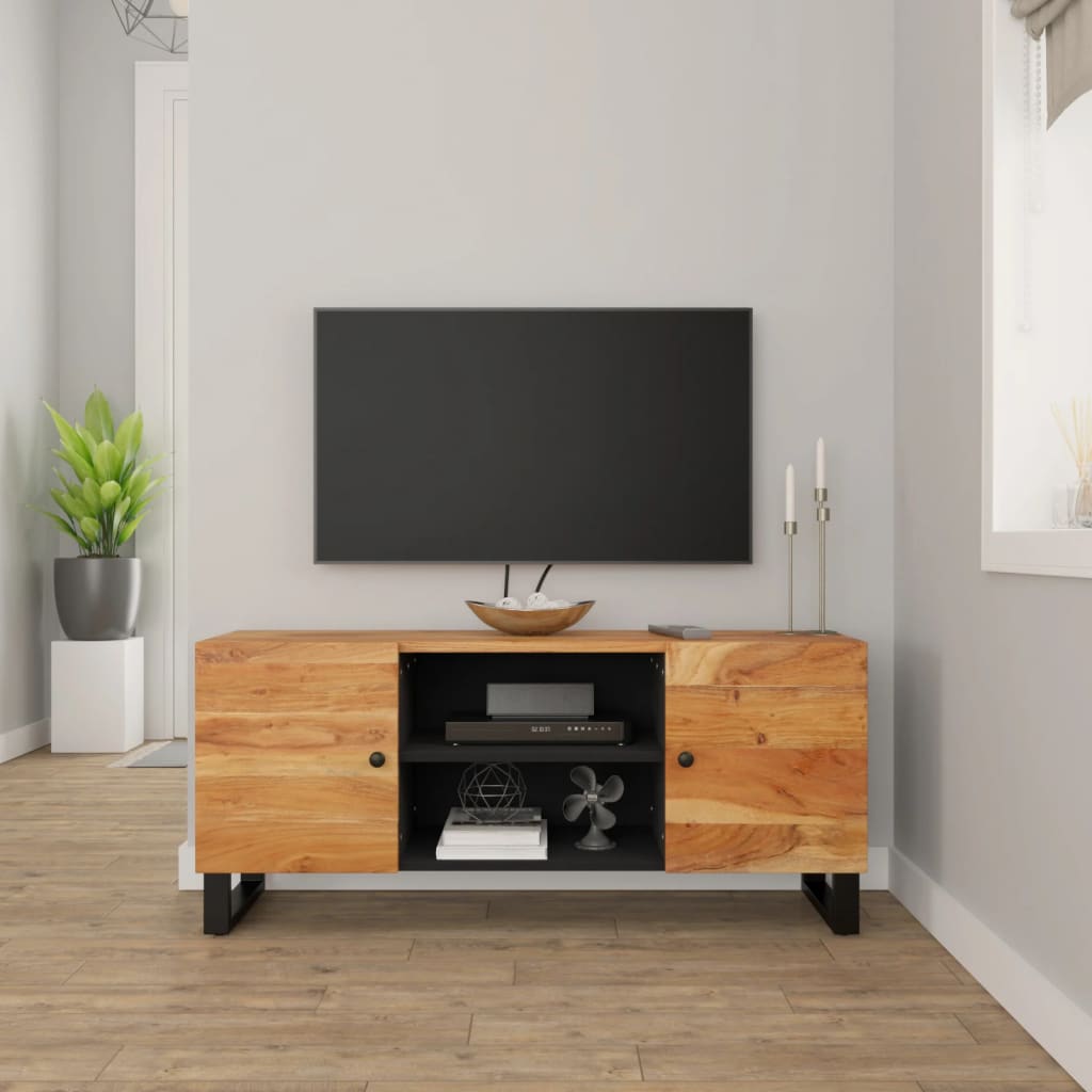 vidaXL TV Stand 41.3"x13"x18.1" Solid Wood Acacia