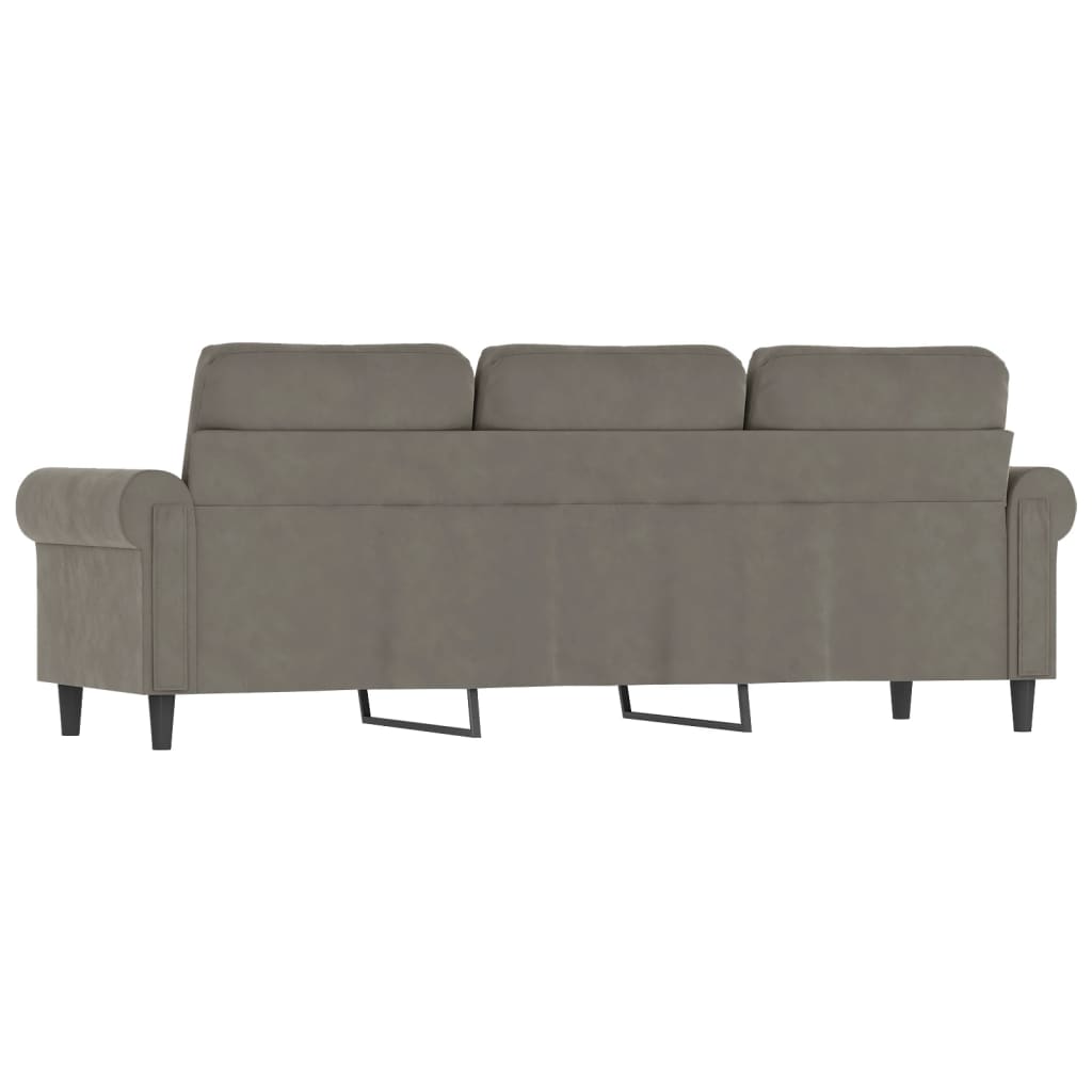 vidaXL 3-Seater Sofa Light Gray 70.9" Velvet