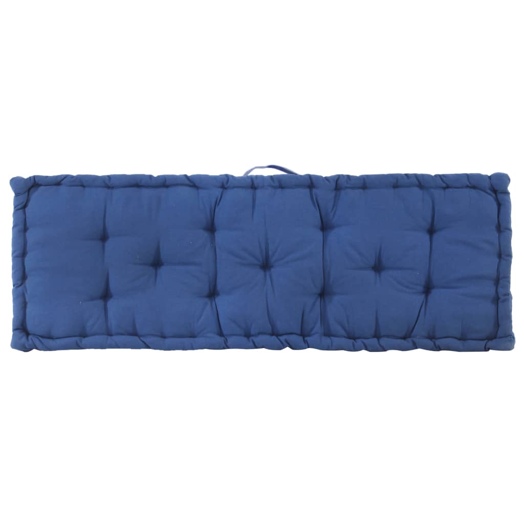 vidaXL Pallet Floor Cushion Cotton 47.2"x15.7"x2.8" Light Blue