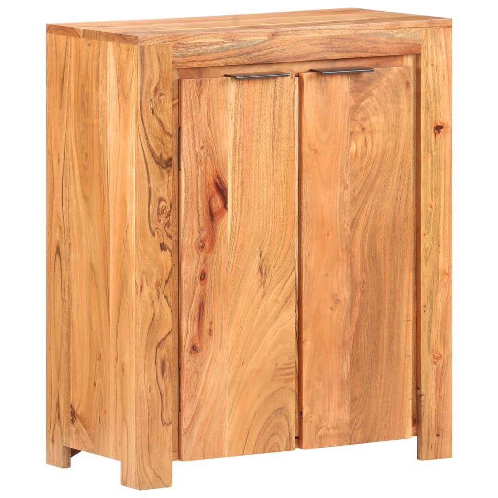 vidaXL Sideboard 23.2"x13"x29.5" Solid Acacia Wood