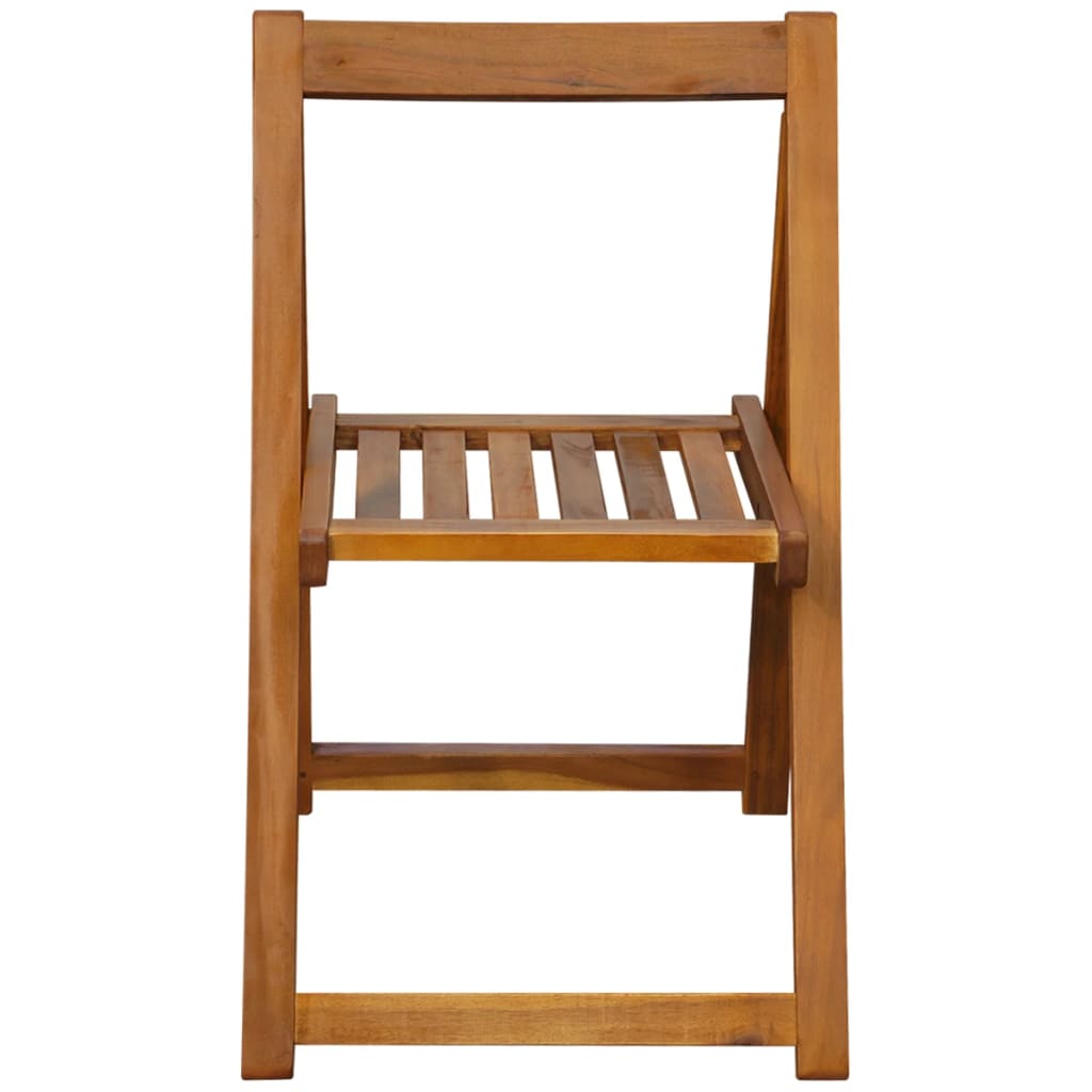 vidaXL Folding Patio Chairs 2 pcs Solid Acacia Wood