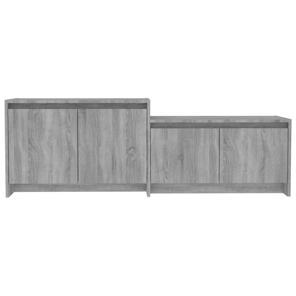 vidaXL TV Cabinet Gray Sonoma 57.7"x13.8"x19.7" Engineered Wood