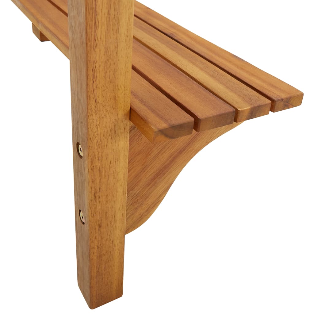 vidaXL Balcony Bar Table 35.4"x14.6"x48.2" Solid Acacia Wood