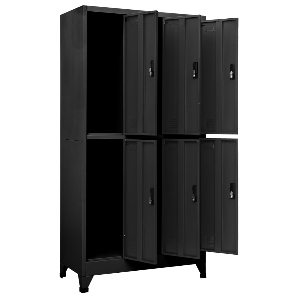 vidaXL Locker Cabinet Anthracite 35.4"x17.7"x70.9" Steel