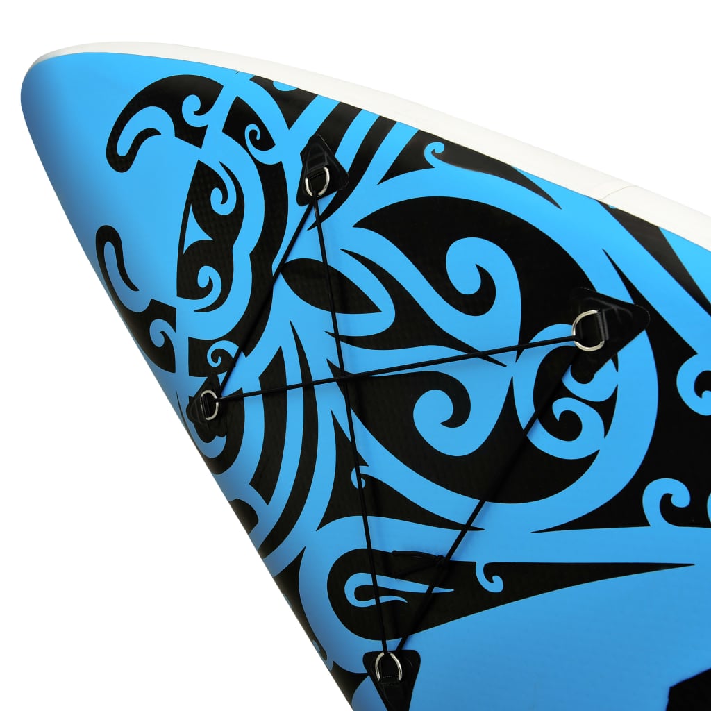 vidaXL Inflatable Stand Up Paddleboard Set 144.1"x29.9"x5.9" Blue