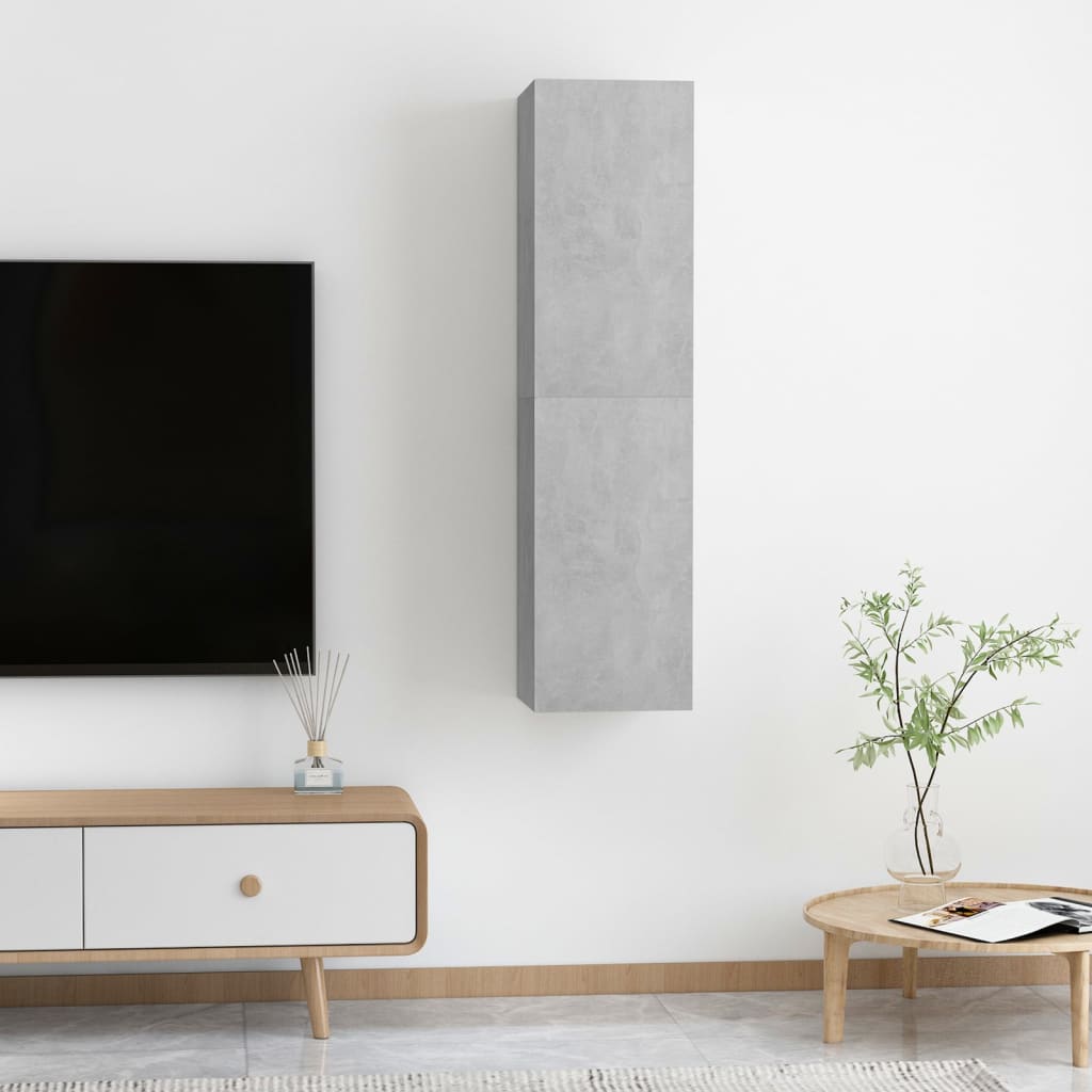 vidaXL TV Stands 2 pcs Concrete Gray 12"x11.8"x23.6" Engineered Wood
