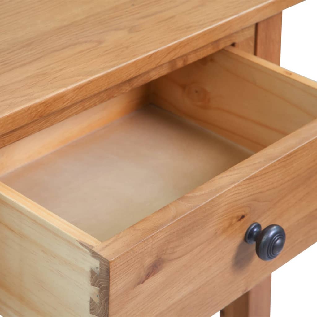 vidaXL Console Table Solid Oak Wood 19.7"x12.6"x29.5" Brown