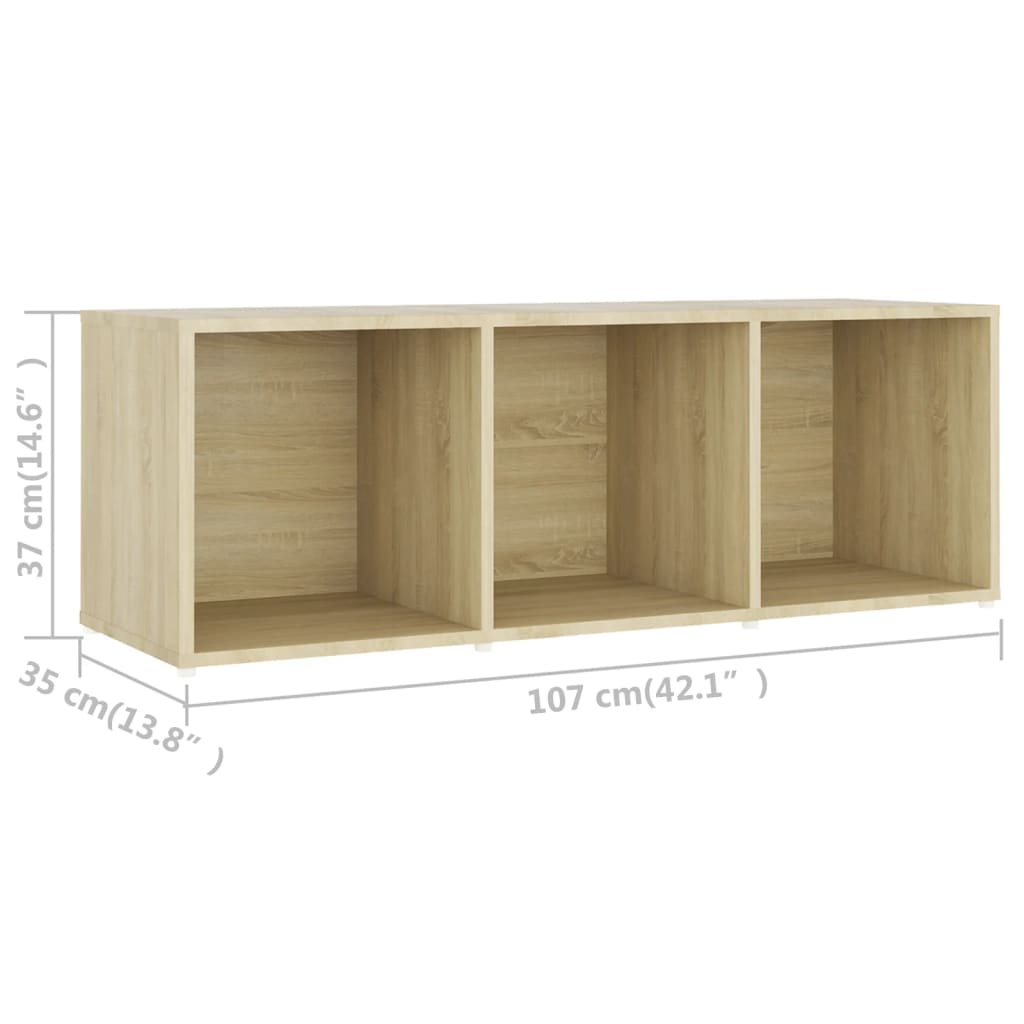 vidaXL TV Cabinets 2 pcs Sonoma Oak 42.1"x13.8"x14.6" Engineered Wood