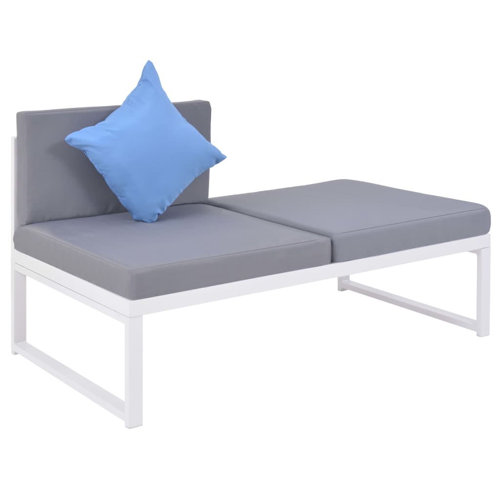 vidaXL Patio Corner Sofa Set 19 Pieces Aluminum WPC
