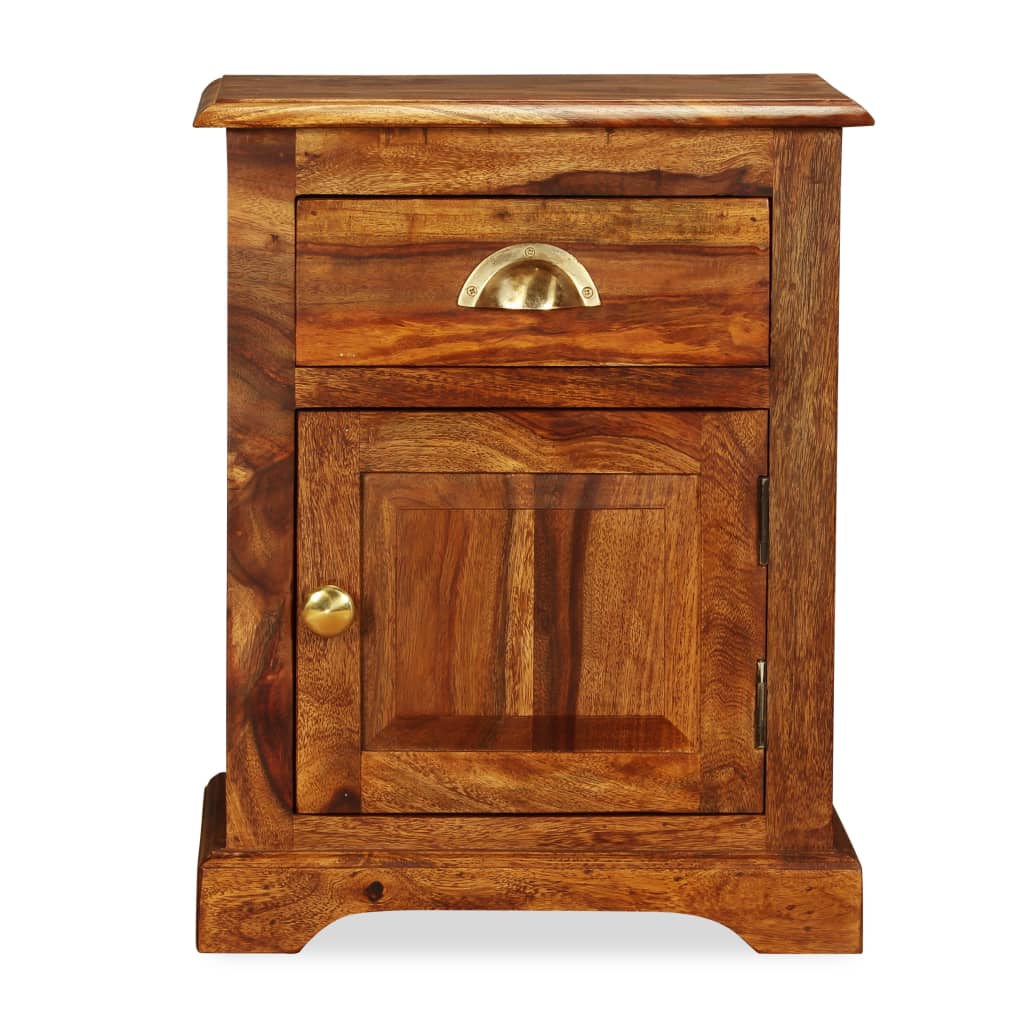 vidaXL Bedside Cabinet 2 pcs 15.7"x11.8"x19.7" Solid Sheesham Wood