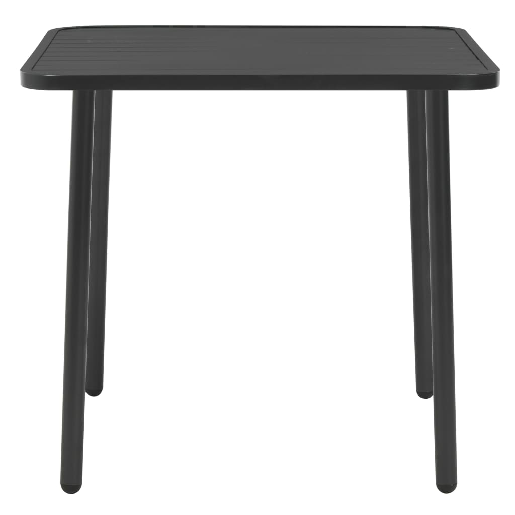 vidaXL Patio Table Dark Gray 31.5"x31.5"x28.3" Steel