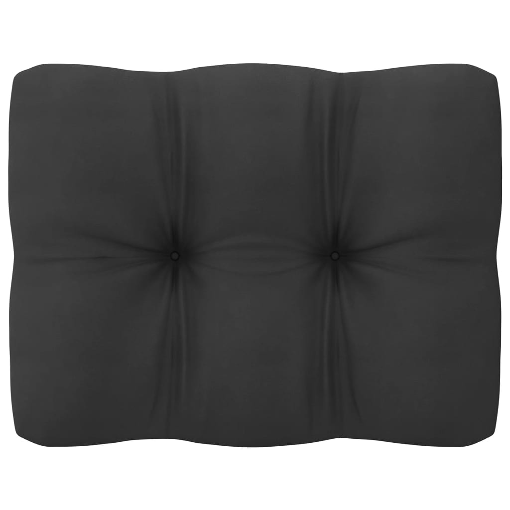 vidaXL Patio Corner Sofa with Anthracite Cushions Solid Pinewood