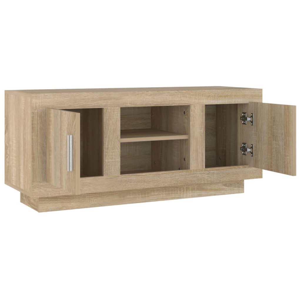 vidaXL TV Stand Sonoma Oak 40.2"x13.8"x17.7" Engineered Wood