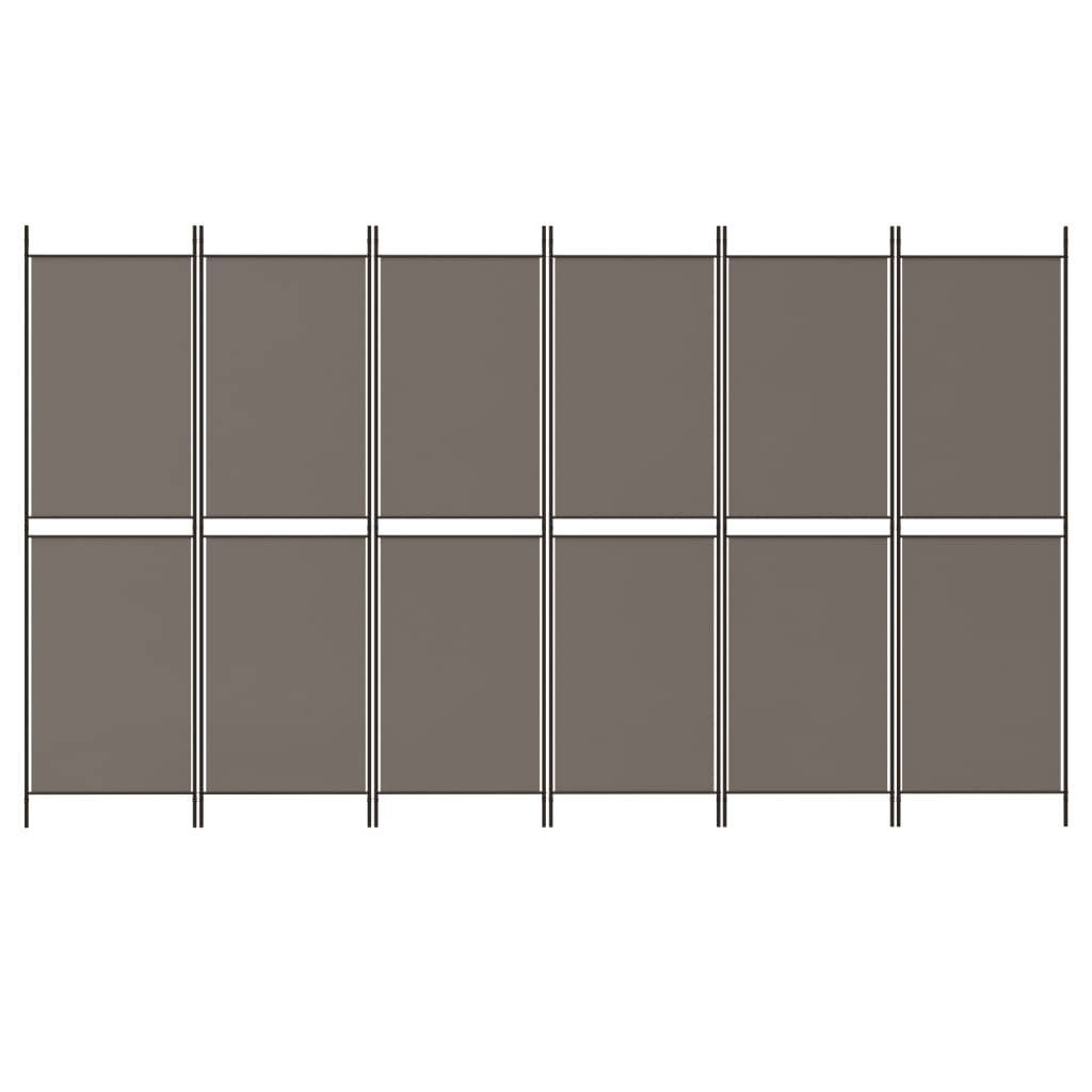 vidaXL 6-Panel Room Divider Anthracite 118.1"x78.7" Fabric