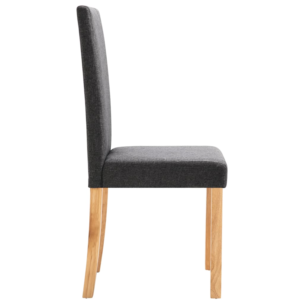 vidaXL Dining Chairs 6 pcs Dark Gray Fabric