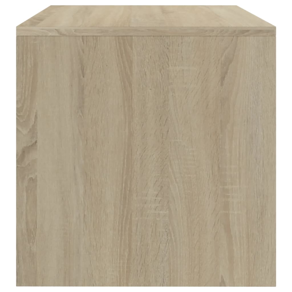 vidaXL TV Stand White and Sonoma Oak 47.2"x15.7"x15.7" Engineered Wood