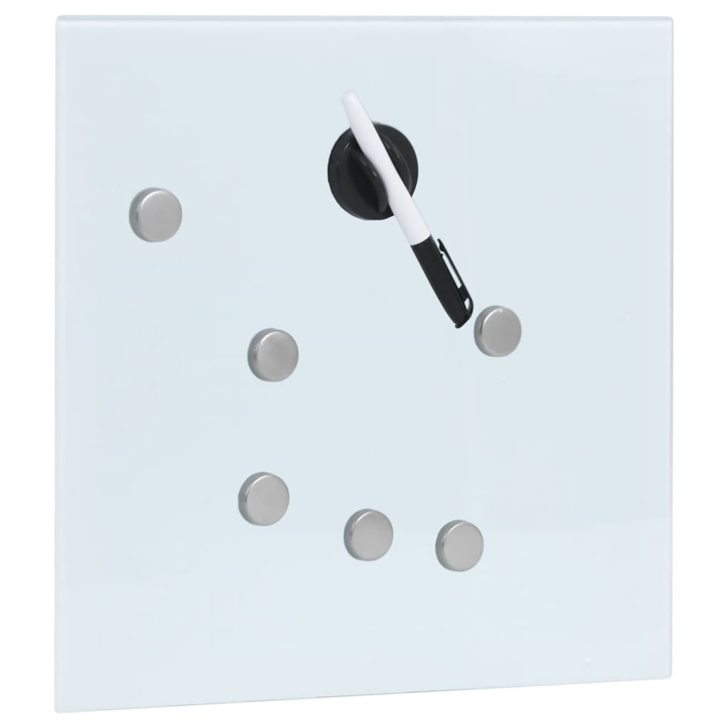 vidaXL Key Box with Magnetic Board White 13.8"x13.8"x2.2"