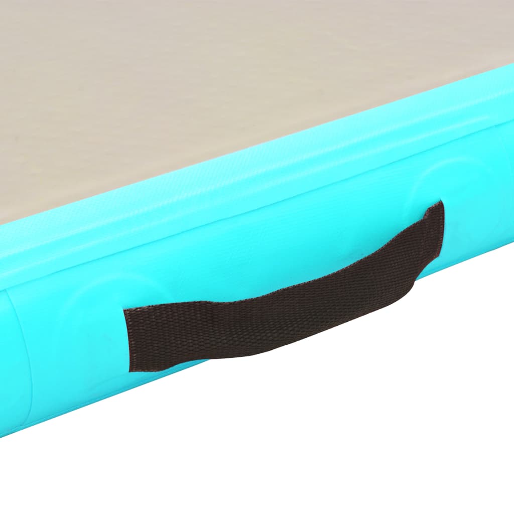 vidaXL Inflatable Gymnastics Mat with Pump 157.4"x39.3"x3.9" PVC Green