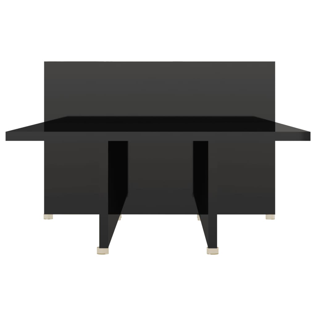 vidaXL Coffee Table High Gloss Black 43.9"x19.7"x13" Engineered Wood