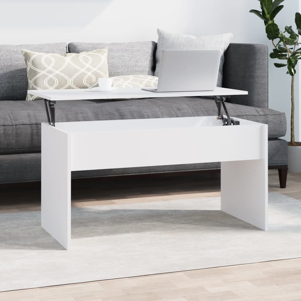 vidaXL Coffee Table White 40.2"x19.9"x20.7" Engineered Wood