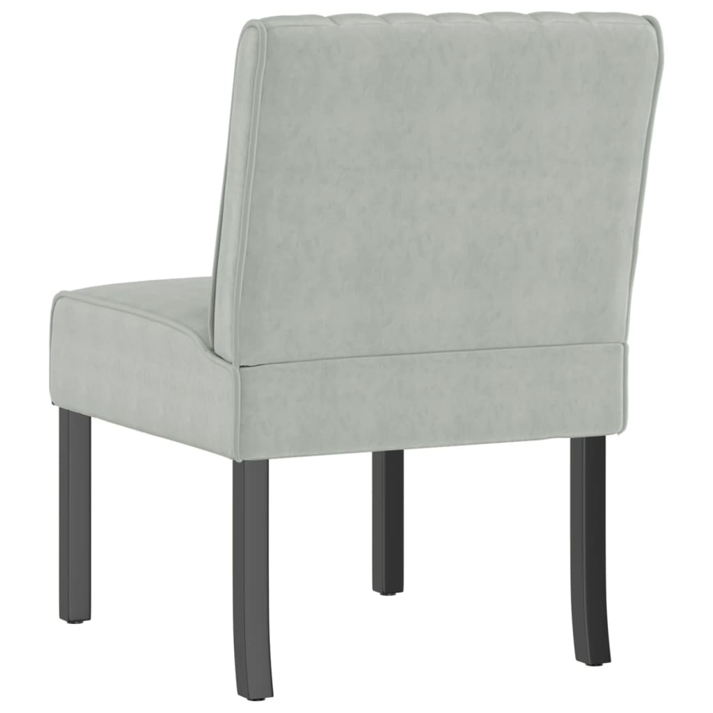vidaXL Slipper Chair Light Gray Velvet