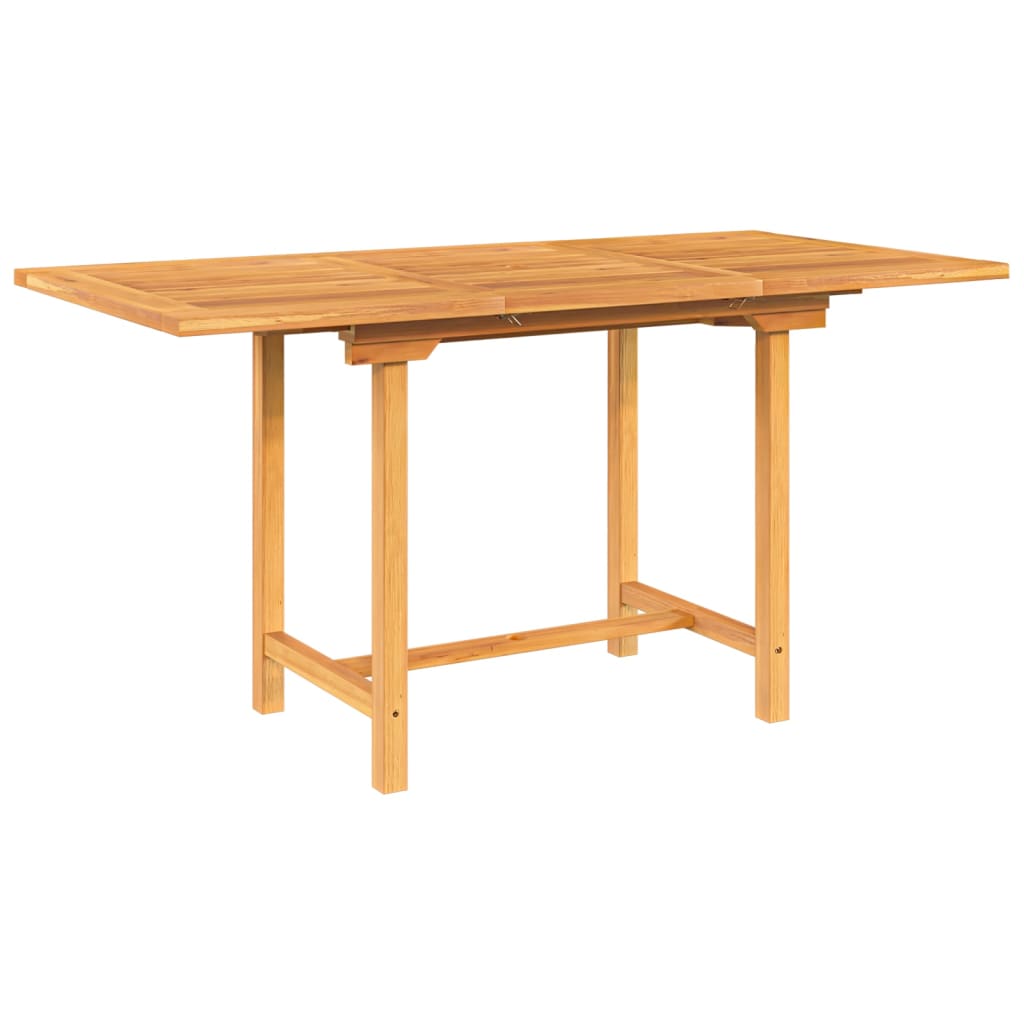 vidaXL Extending Patio Table 43.3"-63"x31.5"x29.5" Solid Wood Teak