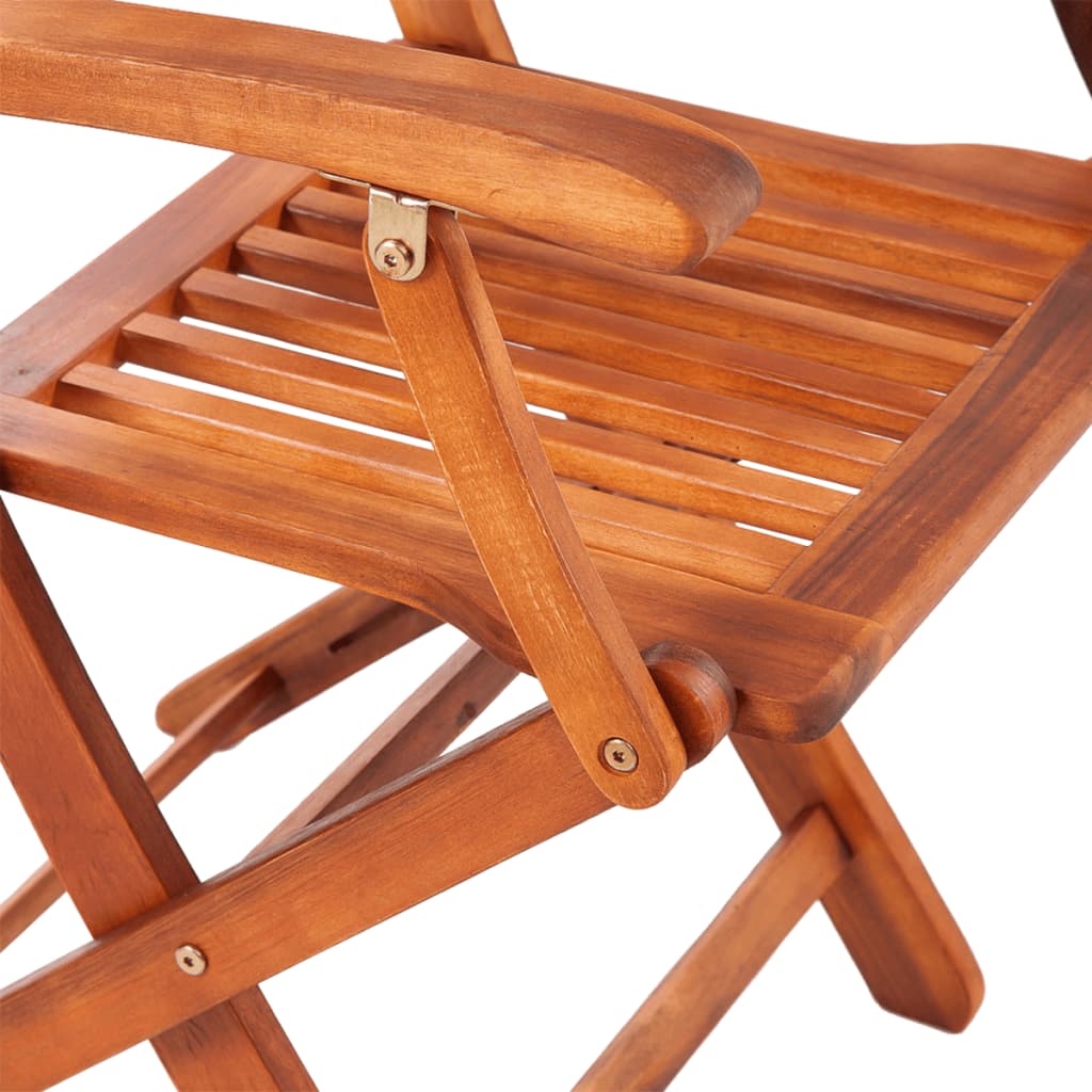 vidaXL Folding Garden Chairs 2 pcs Solid Acacia Wood Brown