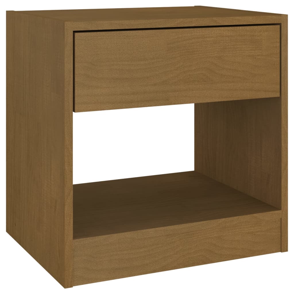 vidaXL Bedside Cabinets 2 pcs Honey Brown 15.7"x12.2"x15.7" Solid Wood Pine