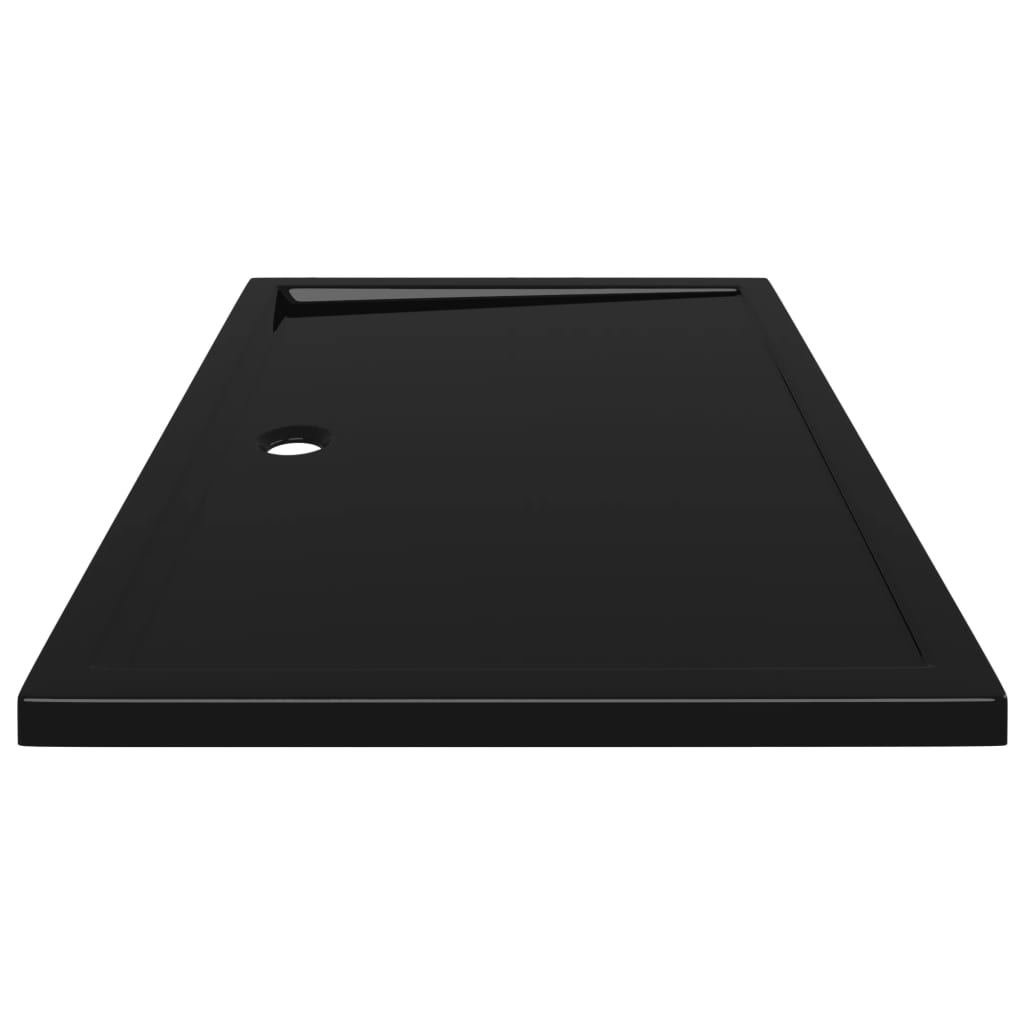 vidaXL Rectangular ABS Shower Base Tray Black 31.5"x47.2"