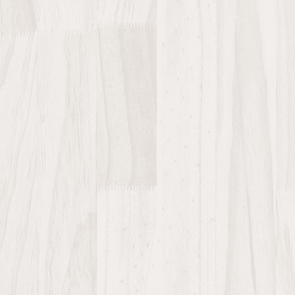 vidaXL 2-Tier Book Cabinet White 31.5"x11.8"x27.6" Solid Pine Wood