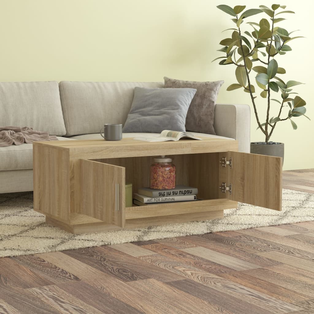 vidaXL Coffee Table Sonoma Oak 40.2"x19.7"x17.7" Engineered Wood