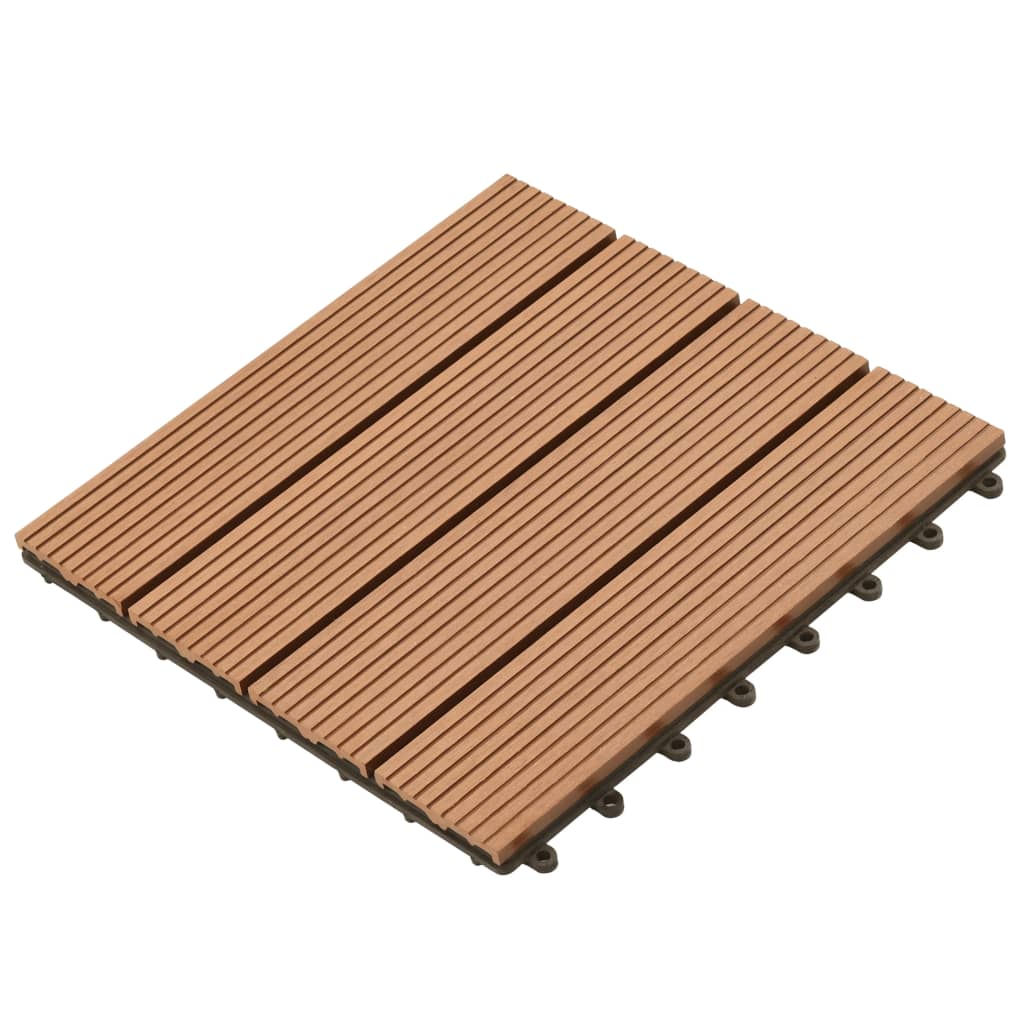 WPC Tiles 11.8"x11.8" 11 pcs 11 ft² Brown