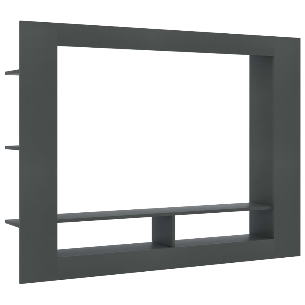 vidaXL TV Cabinet Gray 59.8"x8.7"x44.5" Engineered Wood