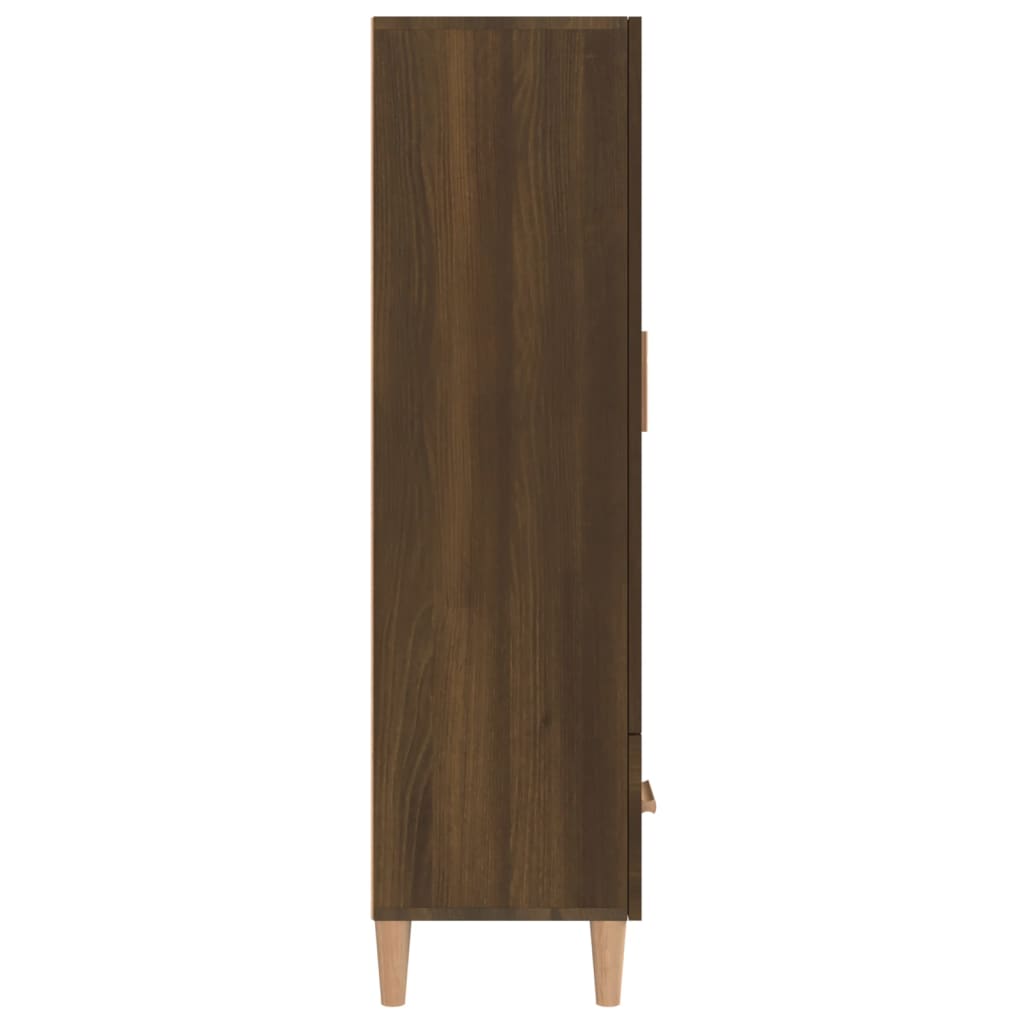 vidaXL Highboard Brown Oak 27.6"x12.2"x45.3" Engineered Wood