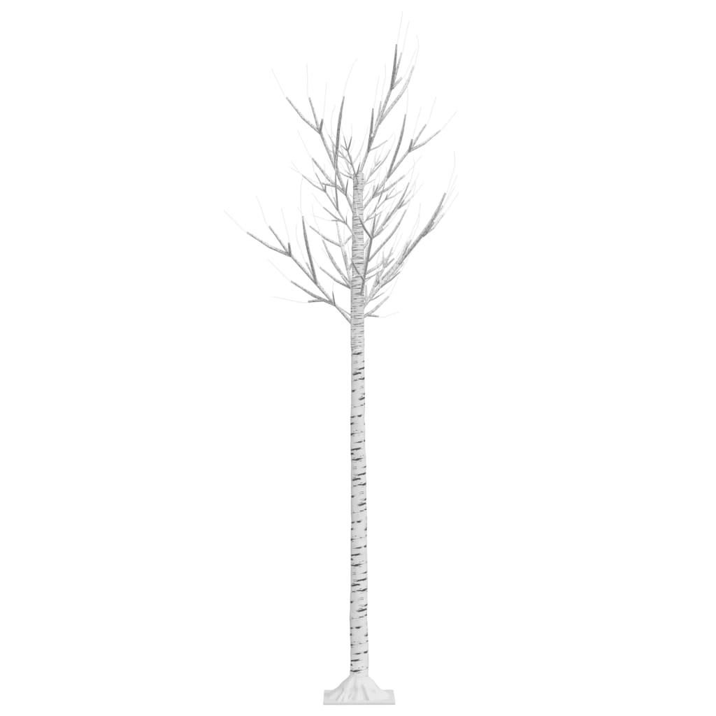 vidaXL Christmas Tree 200 LEDs 5.9' Cold White Willow Indoor Outdoor