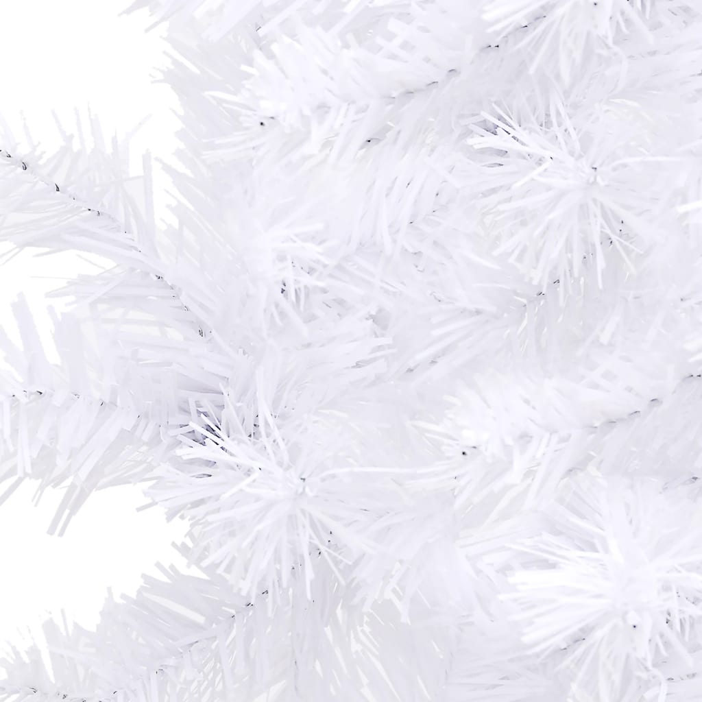 vidaXL Corner Artificial Christmas Tree White 82.7" PVC