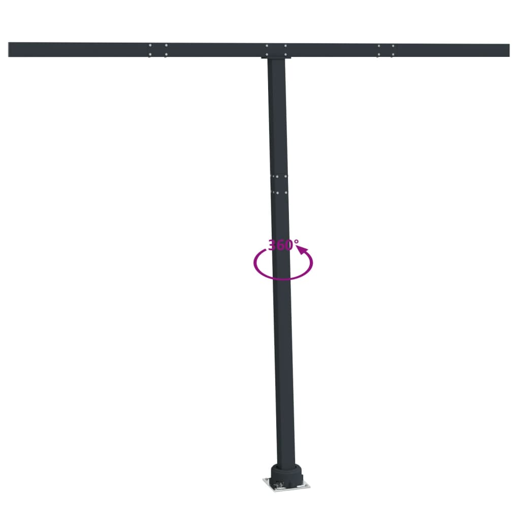 vidaXL Awning Post Set Anthracite 118.1"x96.5" Iron