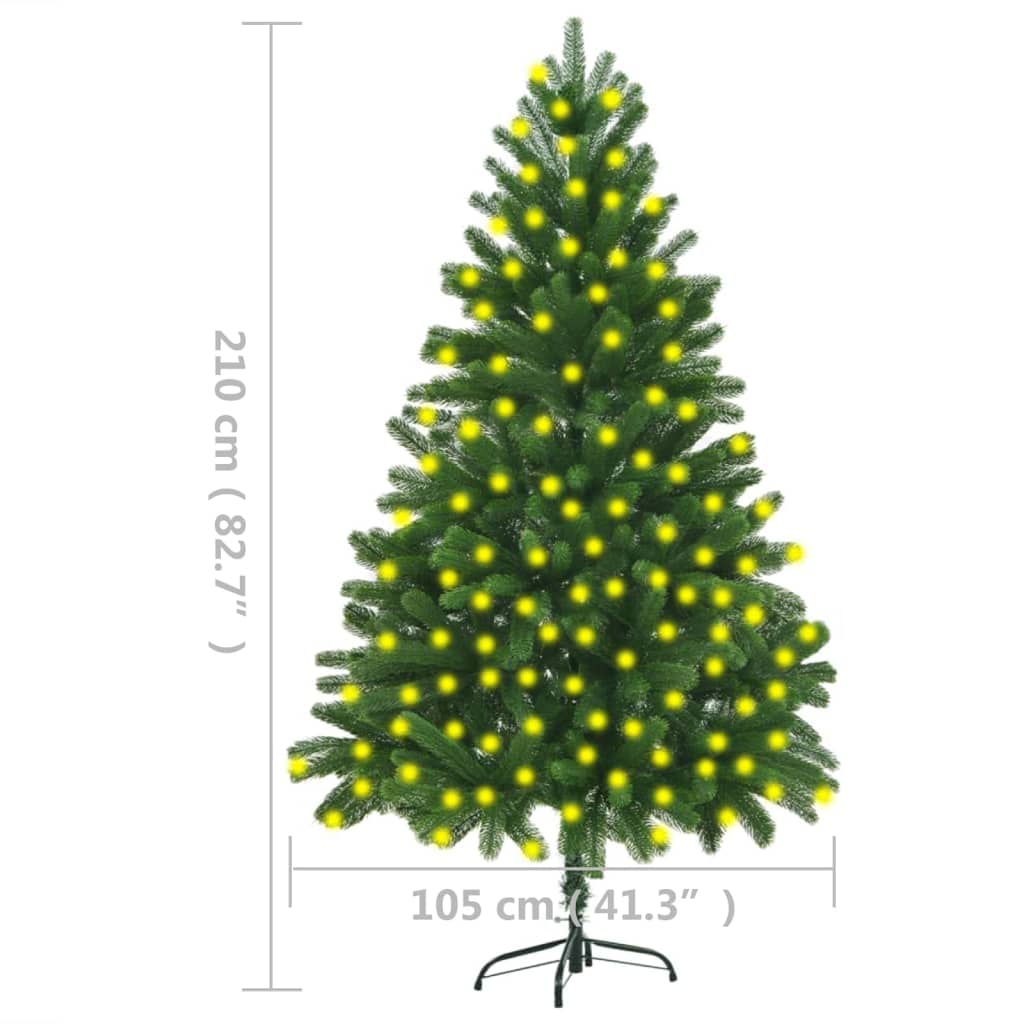 vidaXL Artificial Pre-lit Christmas Tree 82.7" Green