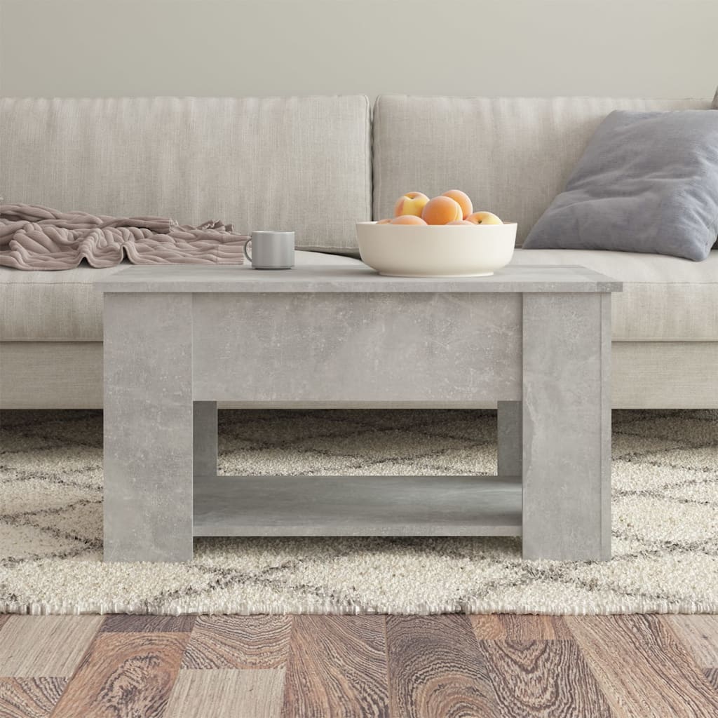 vidaXL Coffee Table Concrete Gray 31.1"x19.3"x16.1" Engineered Wood