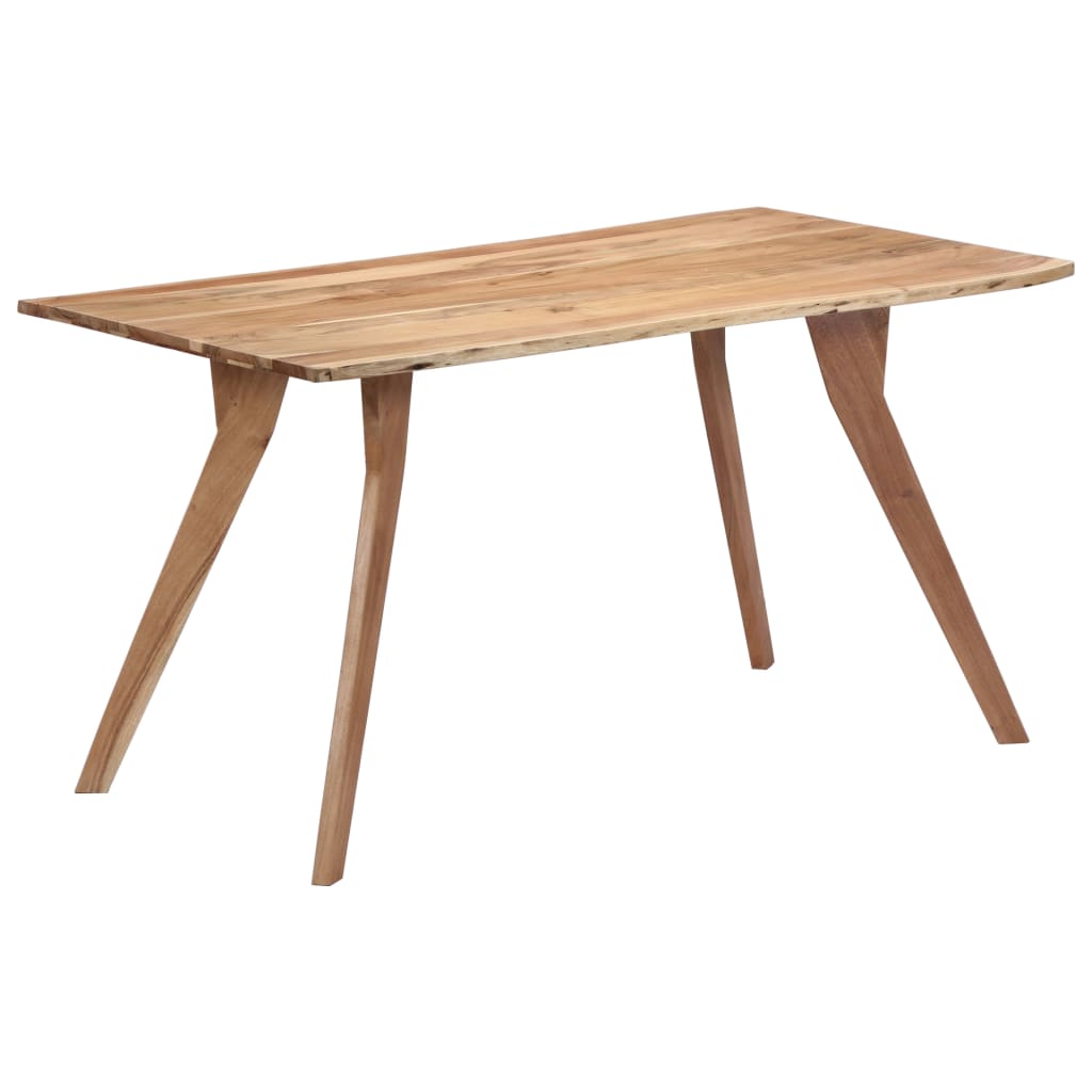 vidaXL Dining Table 55.1"x31.5"x29.9" Solid Acacia Wood