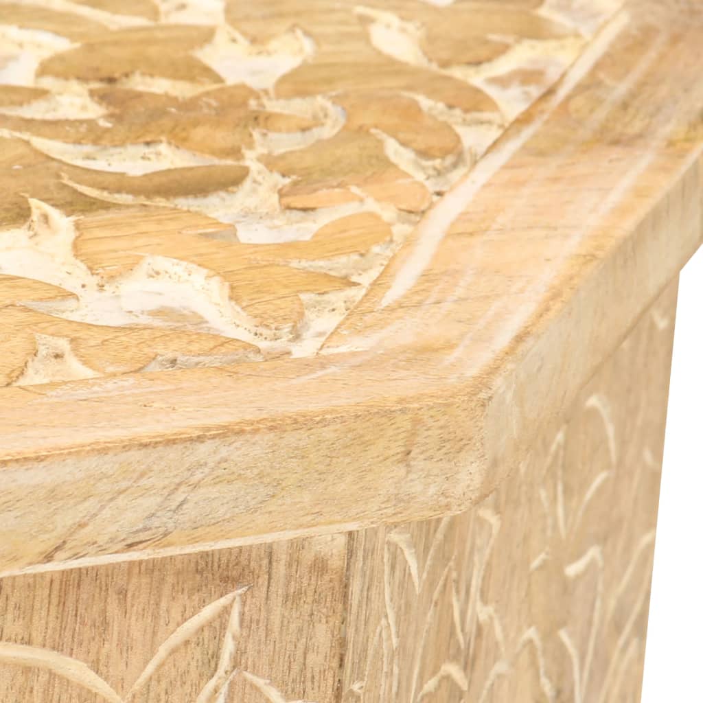 vidaXL Side Table Ø18.9" Solid Mango Wood