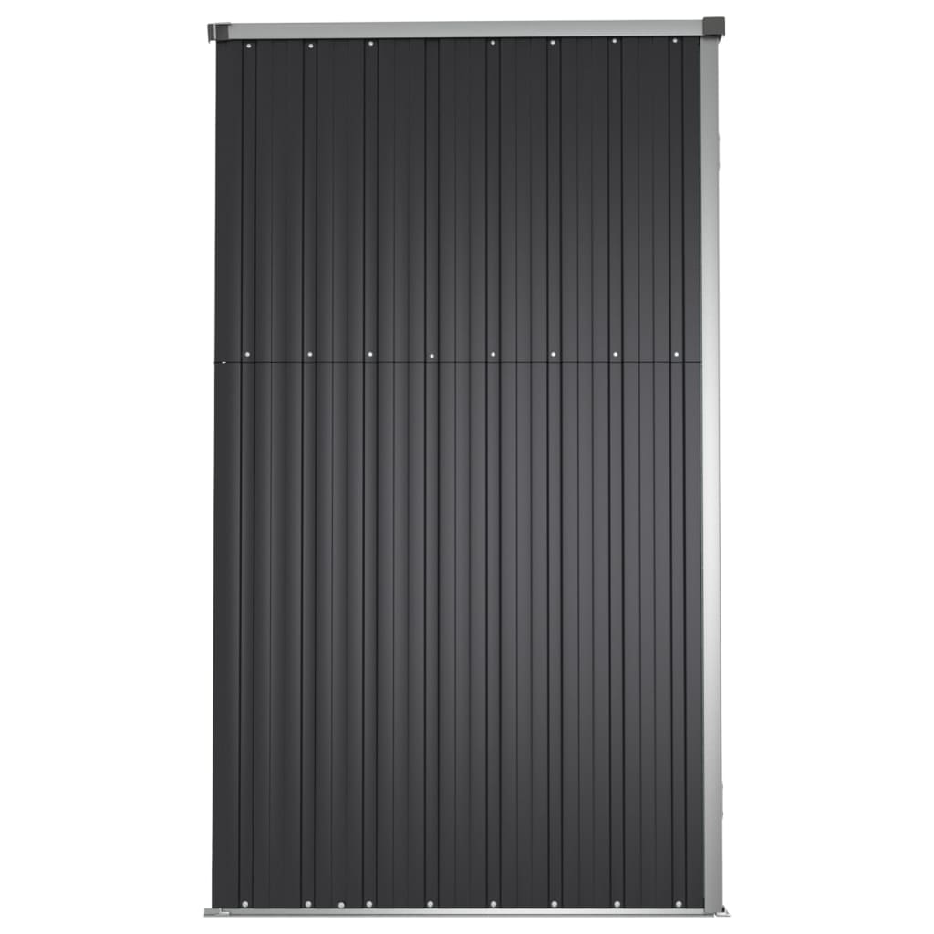 vidaXL Garden Tool Shed Anthracite 63.4"x35"x63.4" Galvanized Steel