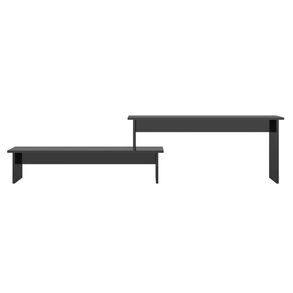 vidaXL TV Stand High Gloss Black 70.9"x11.8"x16.9" Engineered Wood