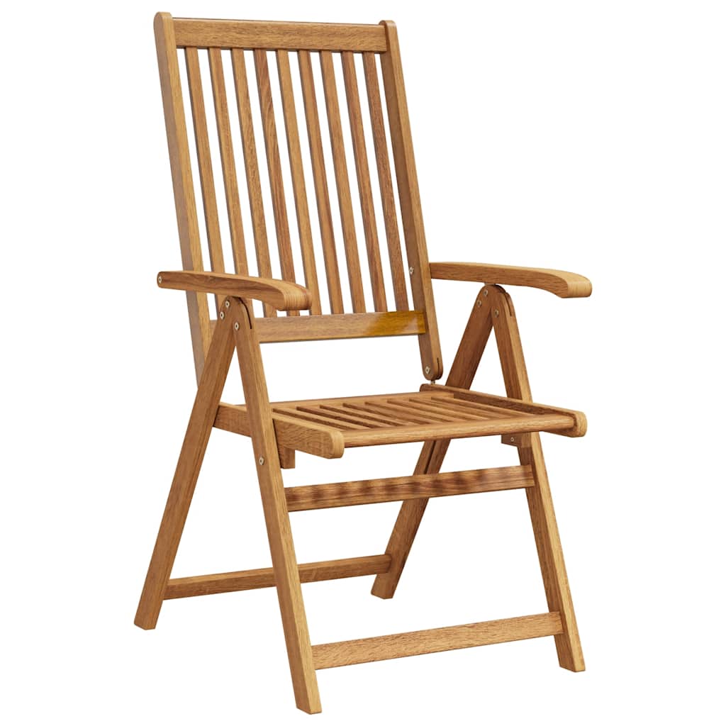 vidaXL Folding Patio Chairs 4 pcs Solid Acacia Wood