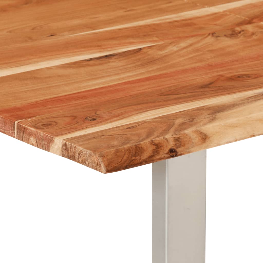 vidaXL Dining Table 55.1"x27.6"x29.9" Solid Acacia Wood