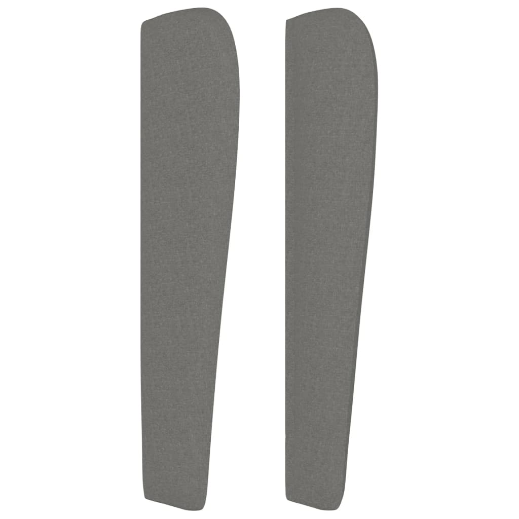 vidaXL Headboard with Ears Dark Gray 57.9"x9.1"x46.5"/50.4" Fabric