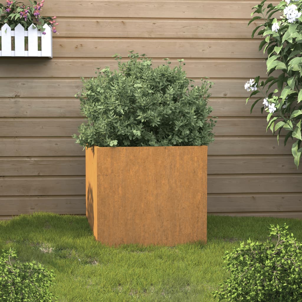 vidaXL Planters 2 pcs Anthracite 19.3"x18.5"x18.1" Cold-rolled Steel