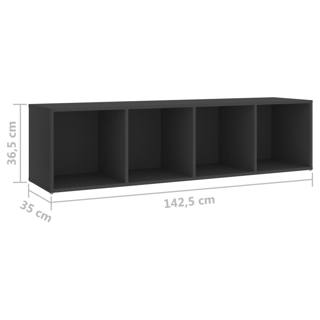 vidaXL TV Stands 3 Pcs Gray 56.1"x13.8"x14.4" Engineered Wood
