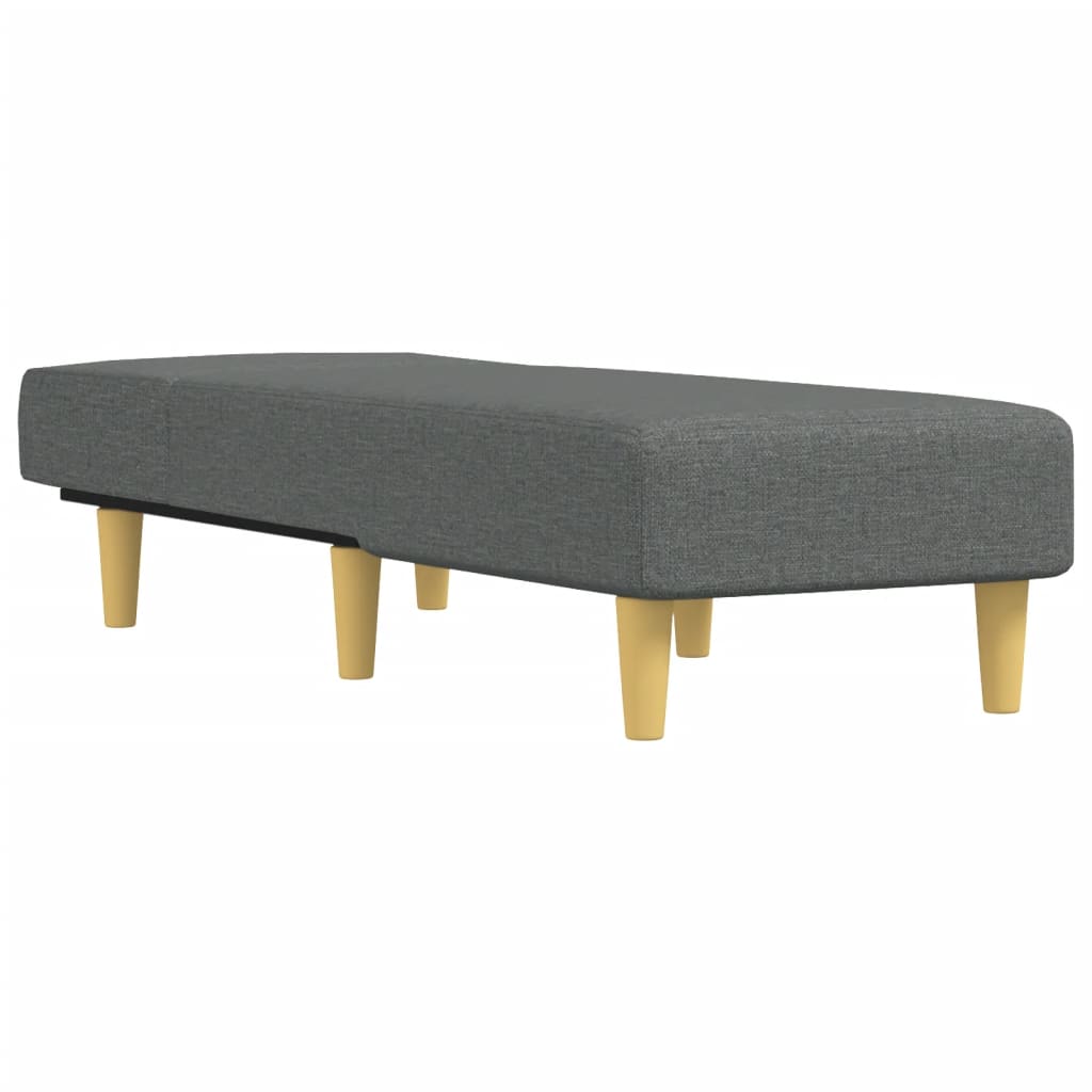 vidaXL Chaise Longue Dark Gray Fabric